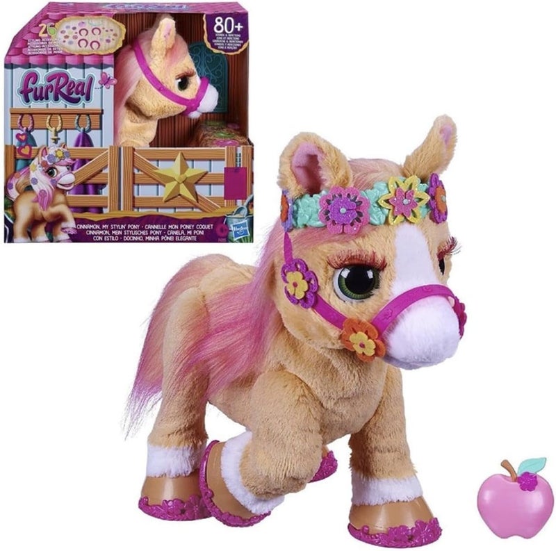 FurReal Cinnamon, My Stylin’ Pony Toy, 14-Inch Electronic Pets, 80+ Sounds & Reactions, 26 Accessories, Interactive Toys for 4 Year Old Girls and Boys and Up - Image 3